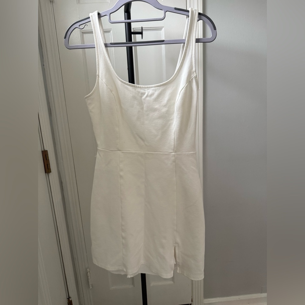 Lulu's White Ribbed Tank Dress